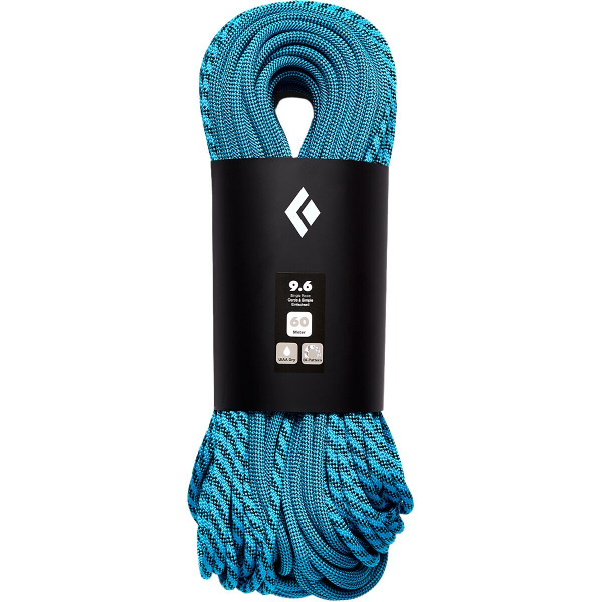 Image of Black Diamond 9.6mm Dry Bi-Pattern Rope Blue, 70m