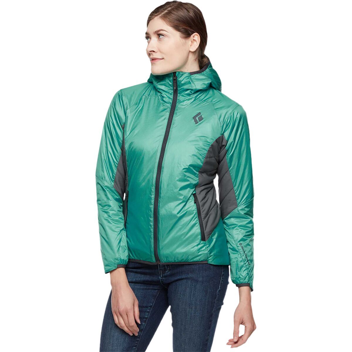 Black Diamond Vision Hybrid Hooded Jacket - Women's Dark Patina, S