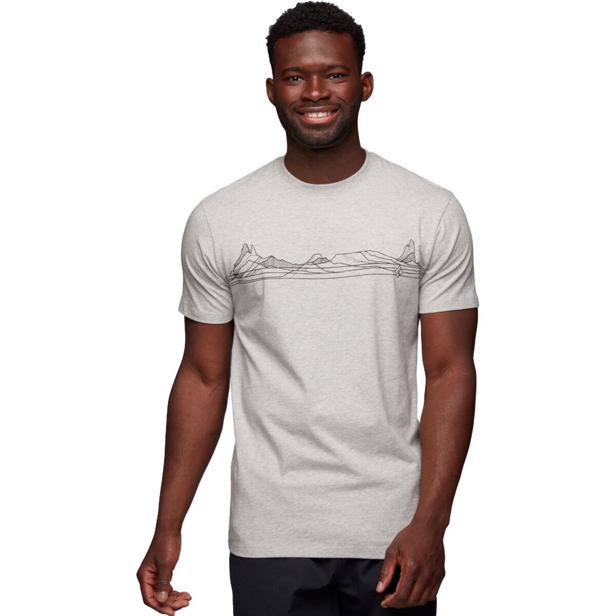 Black Diamond Desert Lines Short-Sleeve T-Shirt - Men's Nickel Heather, M
