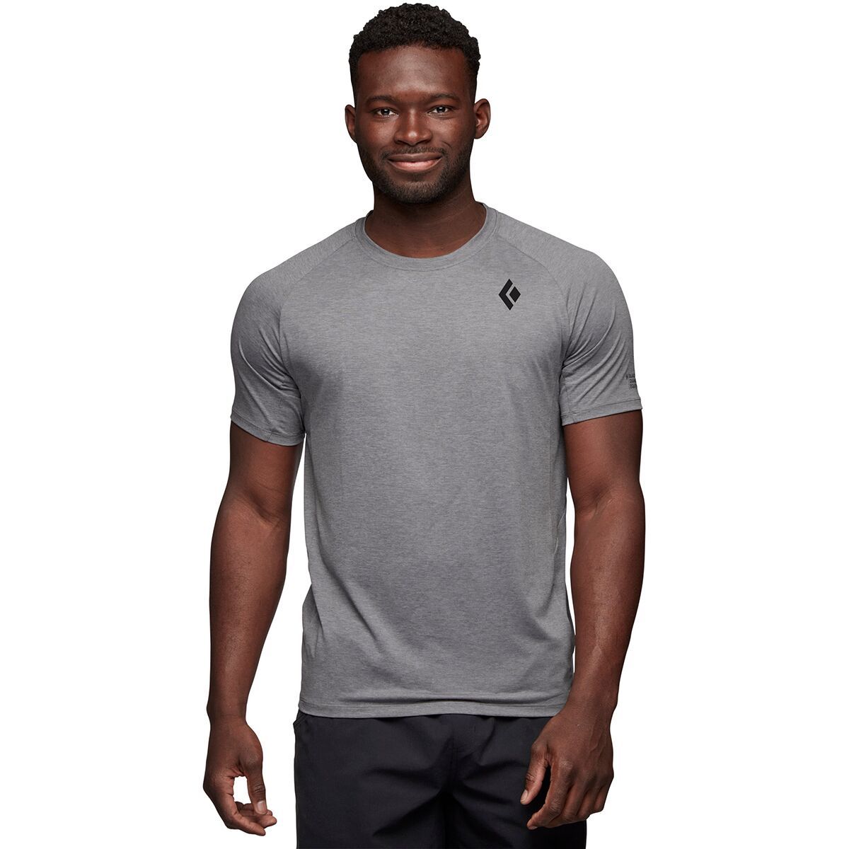 Image of Black Diamond Lightwire Short-Sleeve Tech T-Shirt - Men's Steel Grey, L