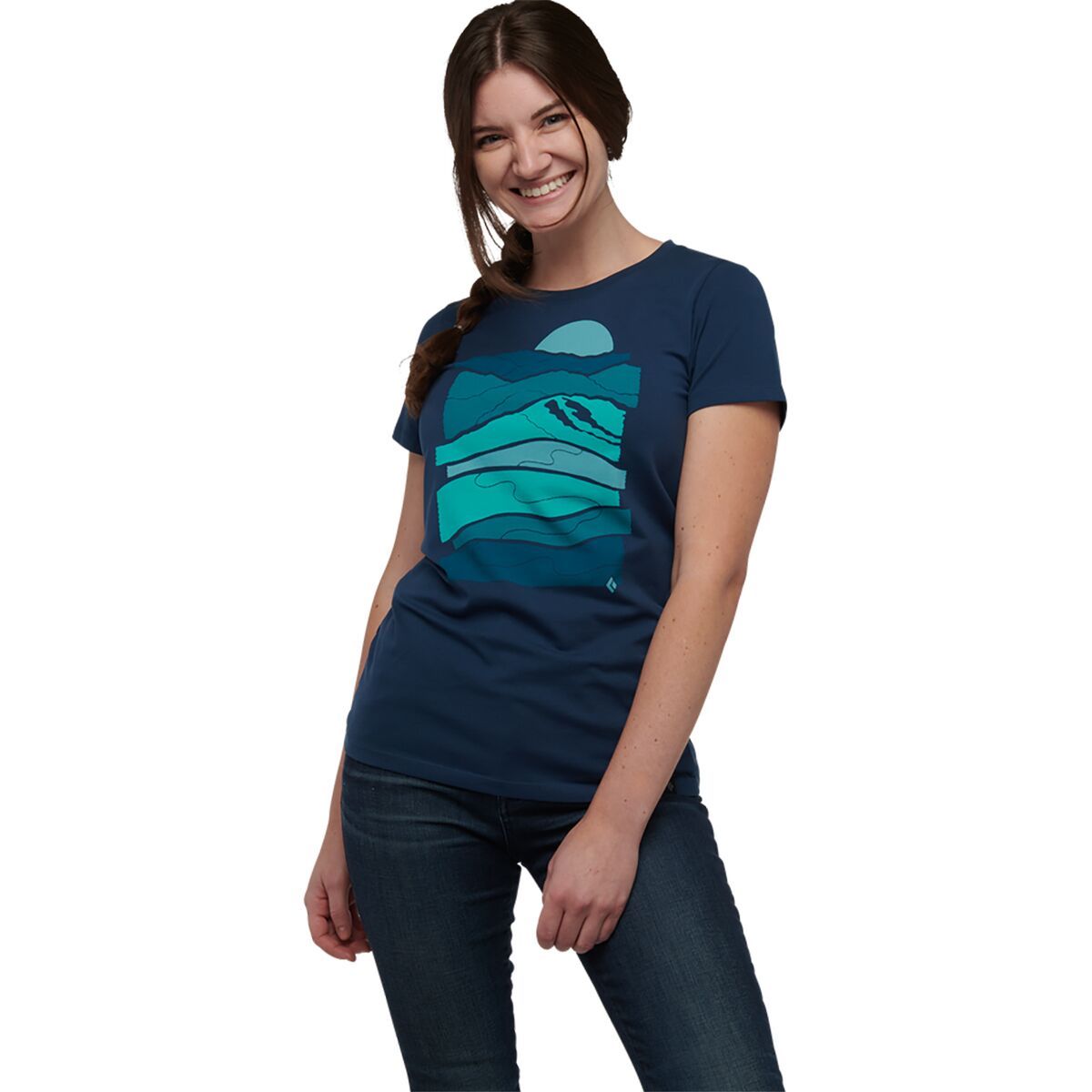 Black Diamond Leveled Landscape T-Shirt - Women's Indigo, L