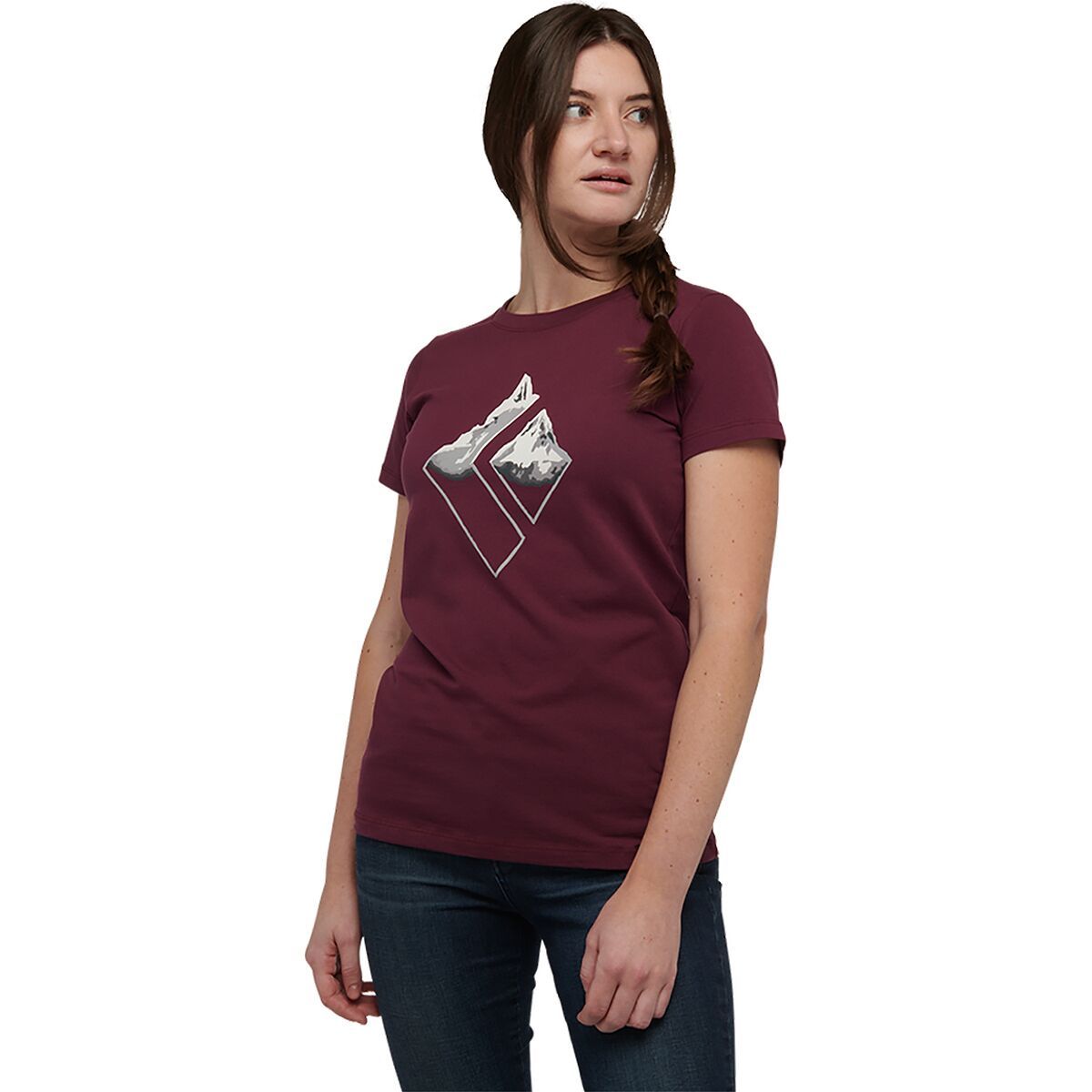 Black Diamond Mountain Logo T-Shirt - Women's Blackberry, XS
