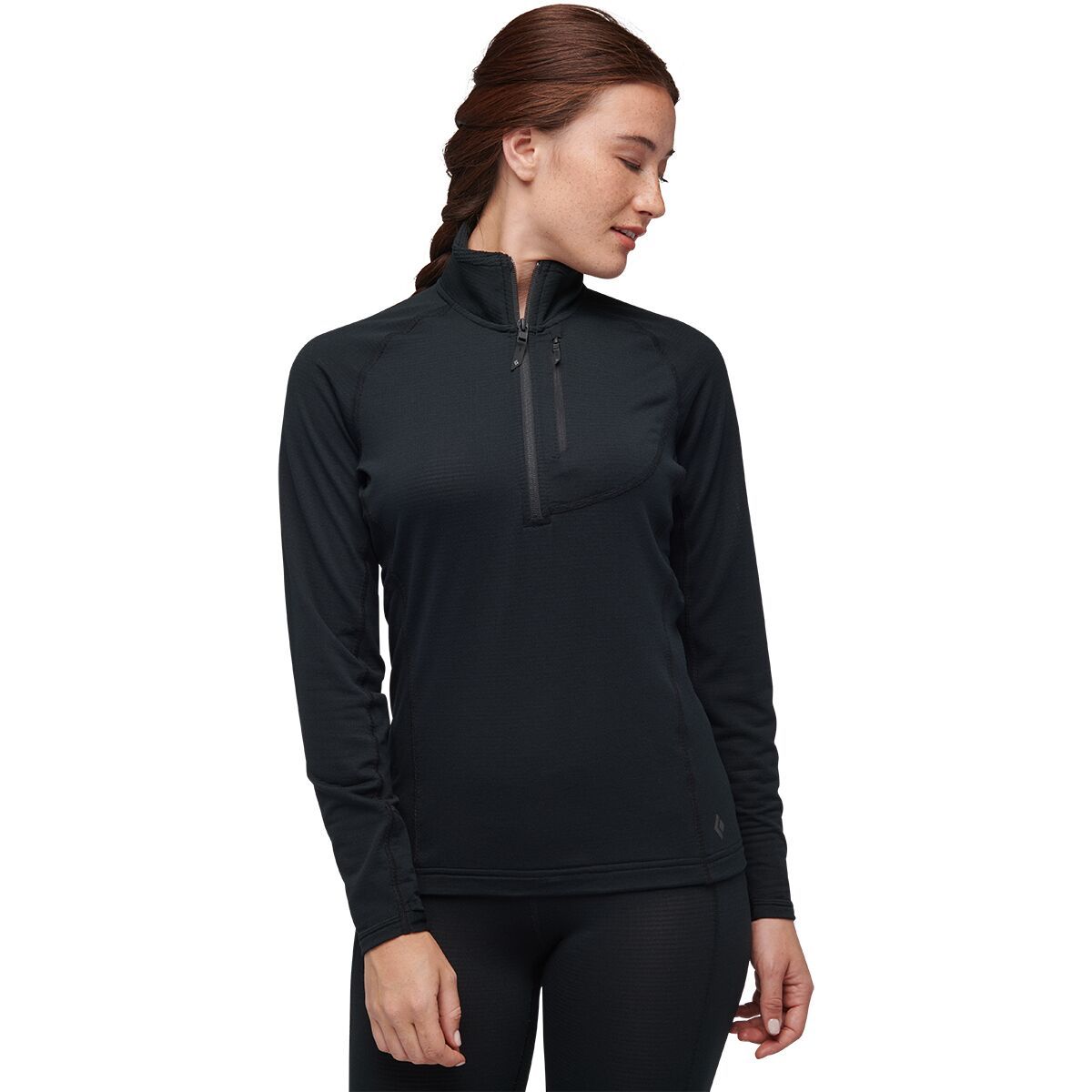 Image of Black Diamond Coefficient LT 1/4-Zip Pullover - Women's Black, L