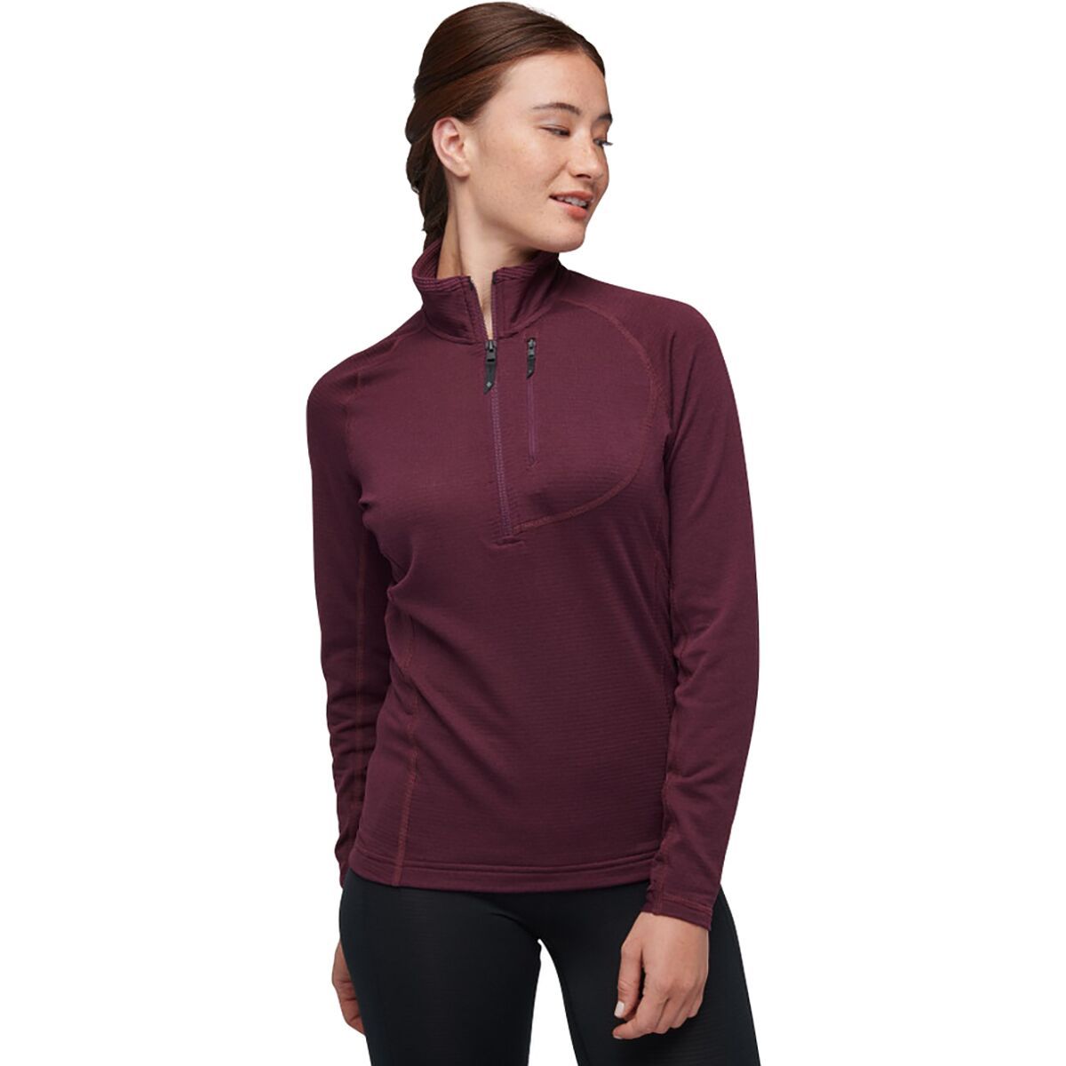 Image of Black Diamond Coefficient LT 1/4-Zip Pullover - Women's Blackberry, XS