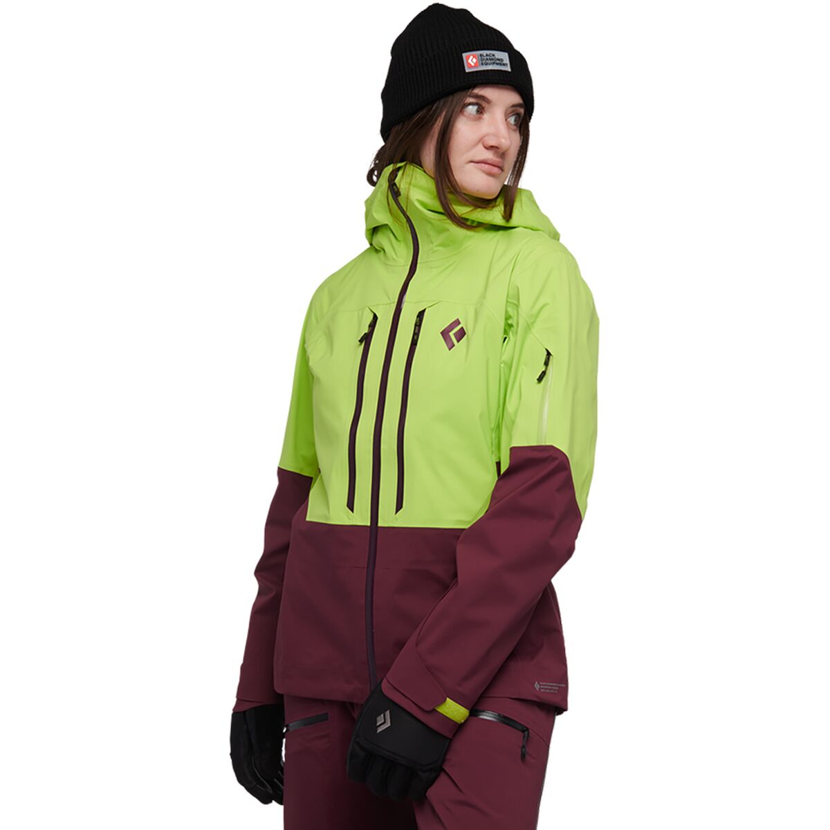 Black Diamond Black Diamond Recon LT Shell Jacket - Women's Aloe/Blackberry, S