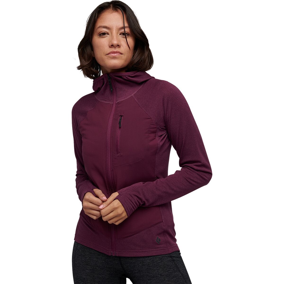 Black Diamond Coefficient LT Hybrid Hoodie - Women's Blackberry, XL