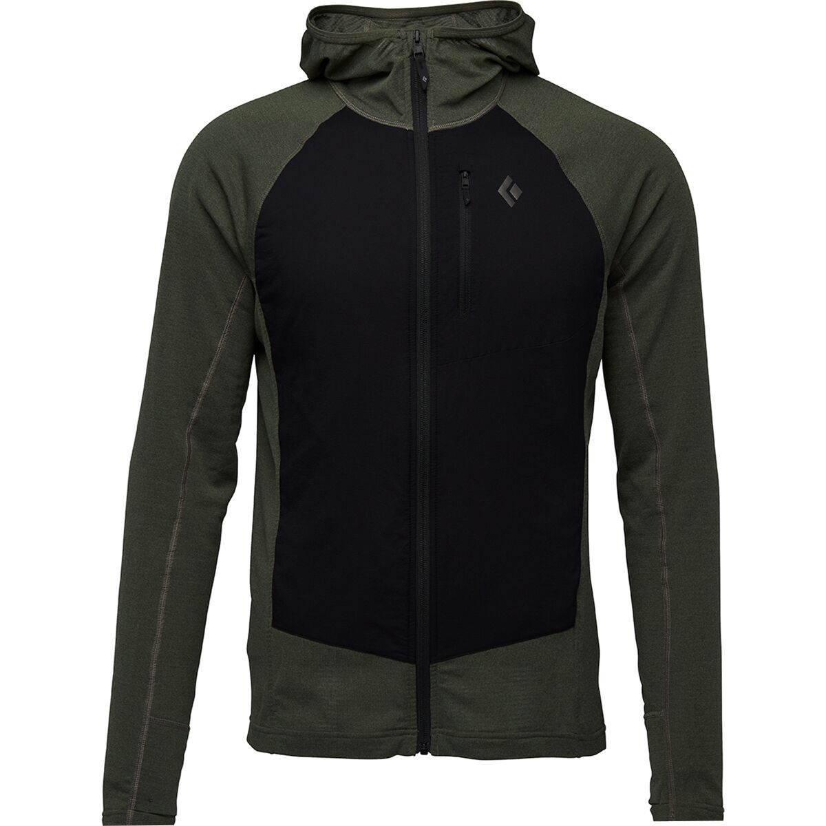 Image of Black Diamond Coefficient LT Hybrid Hooded Jacket - Men's Tundra/Black, S