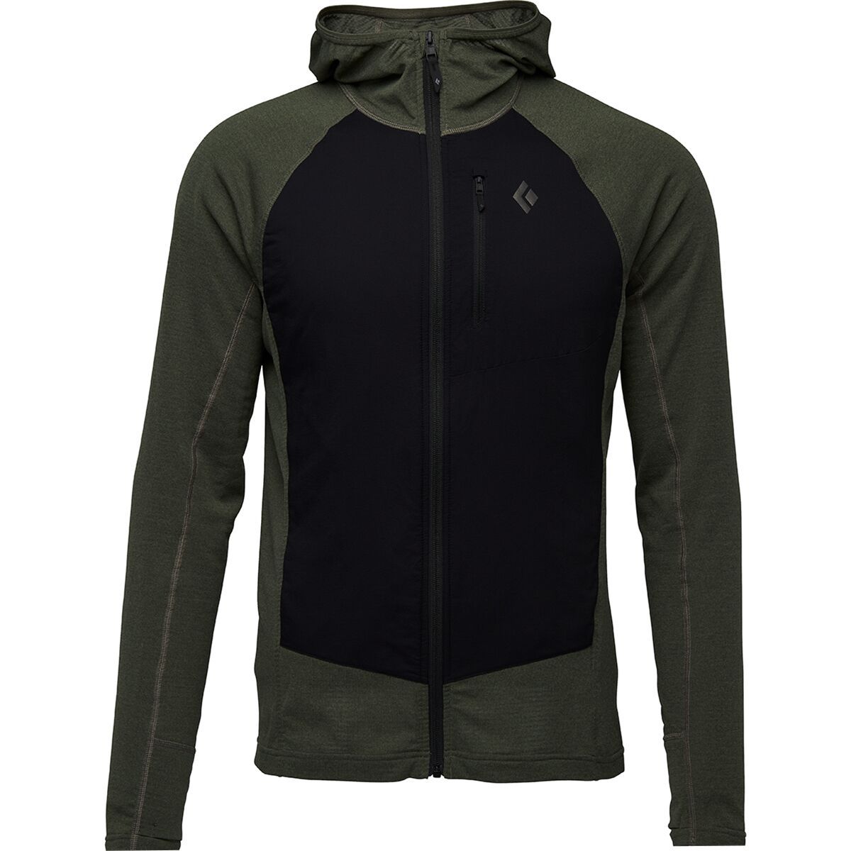 Image of Black Diamond Coefficient LT Hybrid Hooded Jacket - Men's Tundra/Black, M