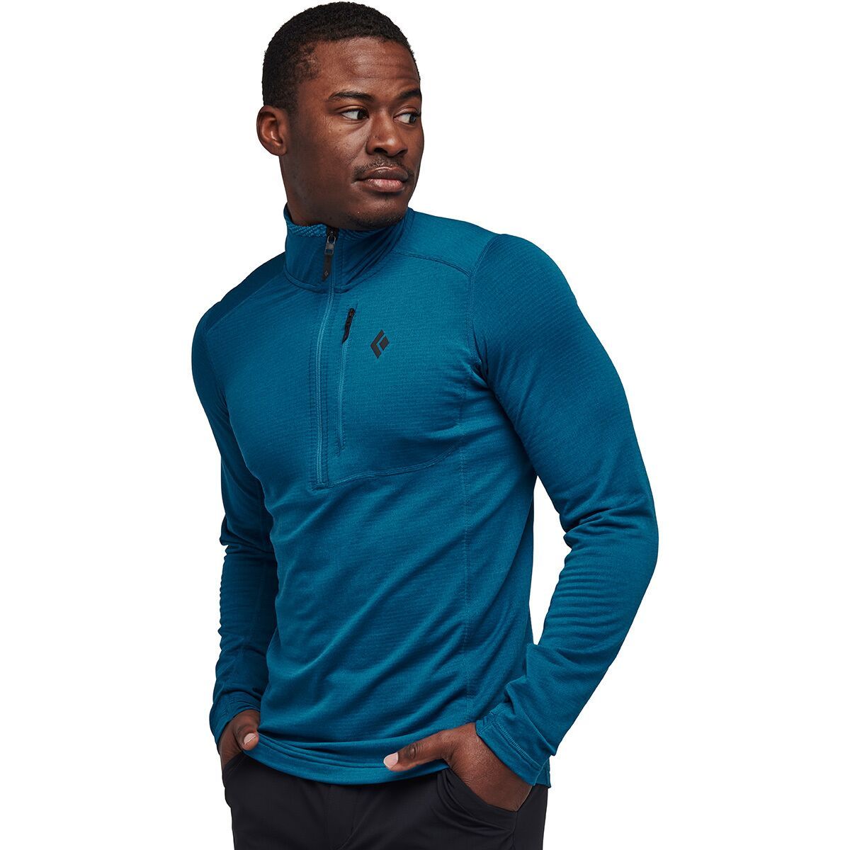 Image of Black Diamond Coefficient LT 1/4-Zip Pullover - Men's Kingfisher, M
