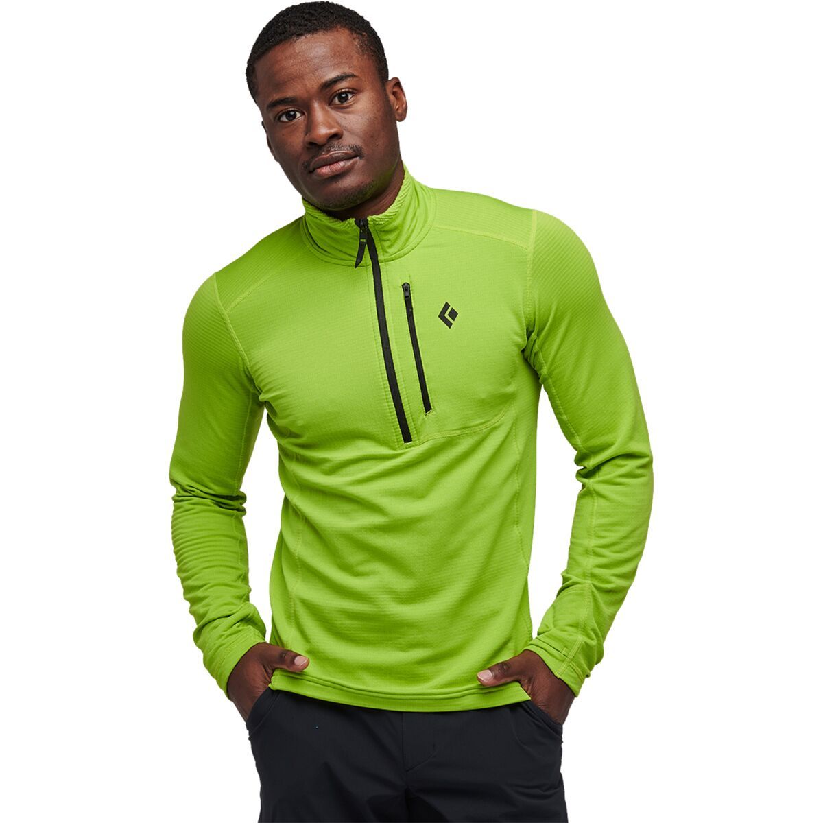 Black Diamond Coefficient LT 1/4-Zip Pullover - Men's Lime Green, S