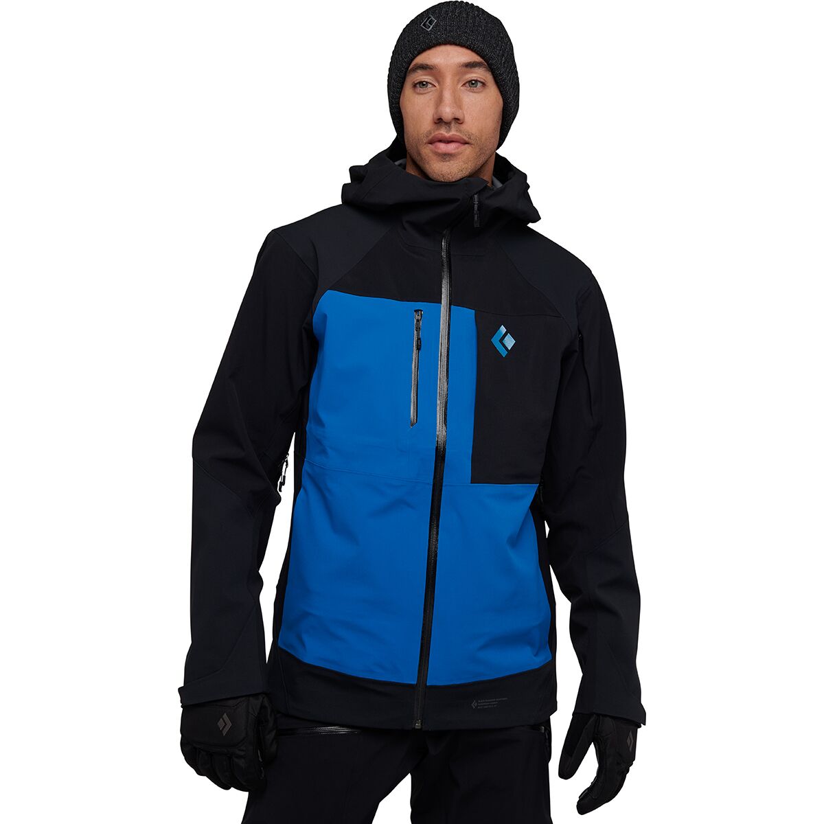 Image of Black Diamond Recon Stretch Pro Shell - Men's Black/Kingfisher, S