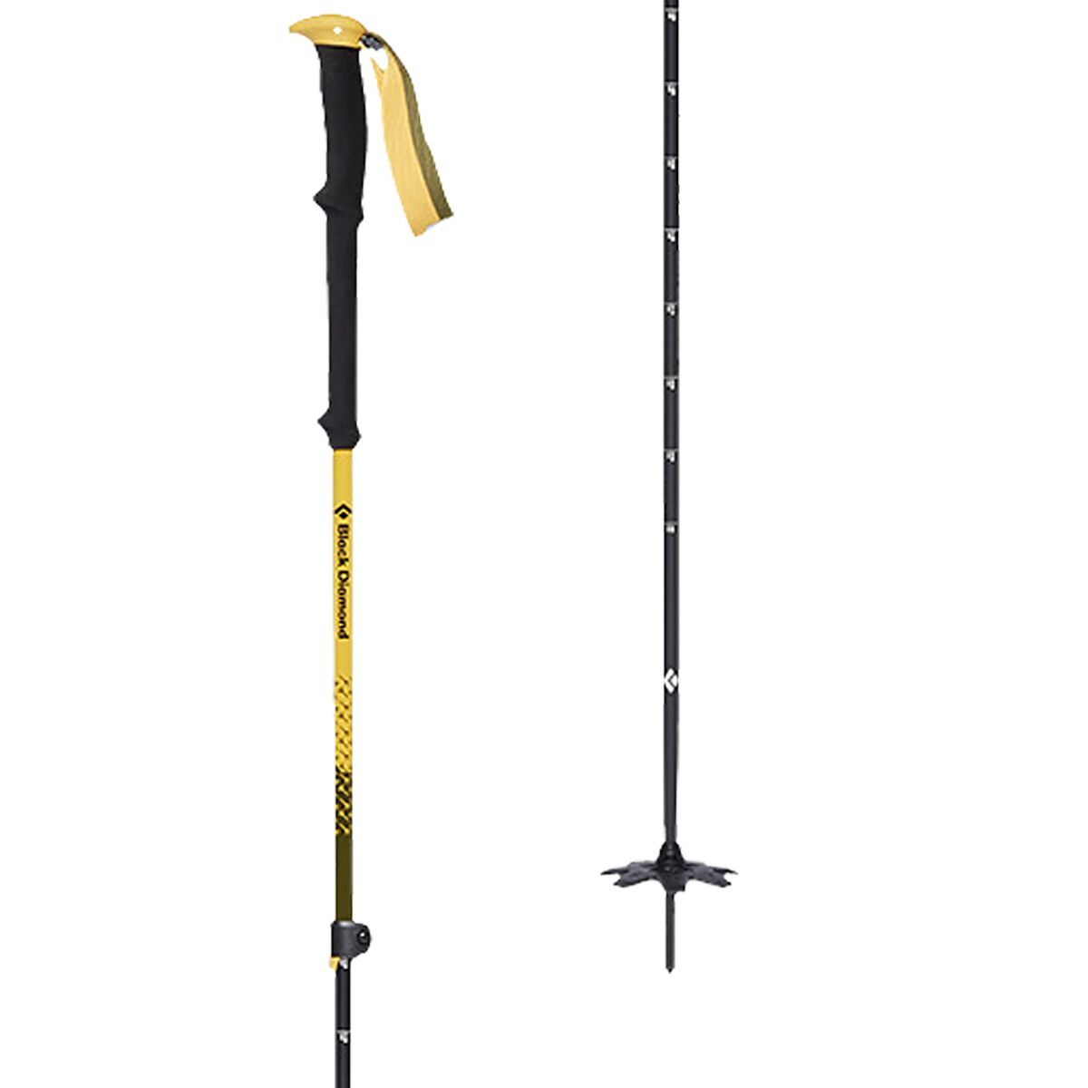 Image of Black Diamond Expedition Johnny Collinson Ski Poles Yellow Johnny, 155cm