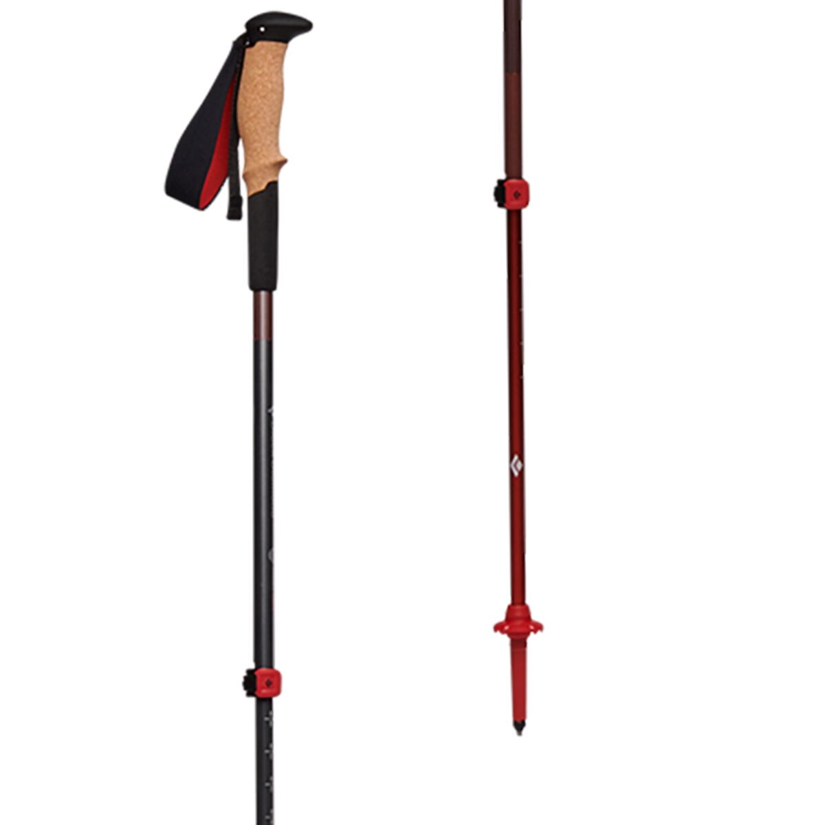 Image of Black Diamond Pursuit Shock Trekking Poles Steel Grey/Octane, S/M