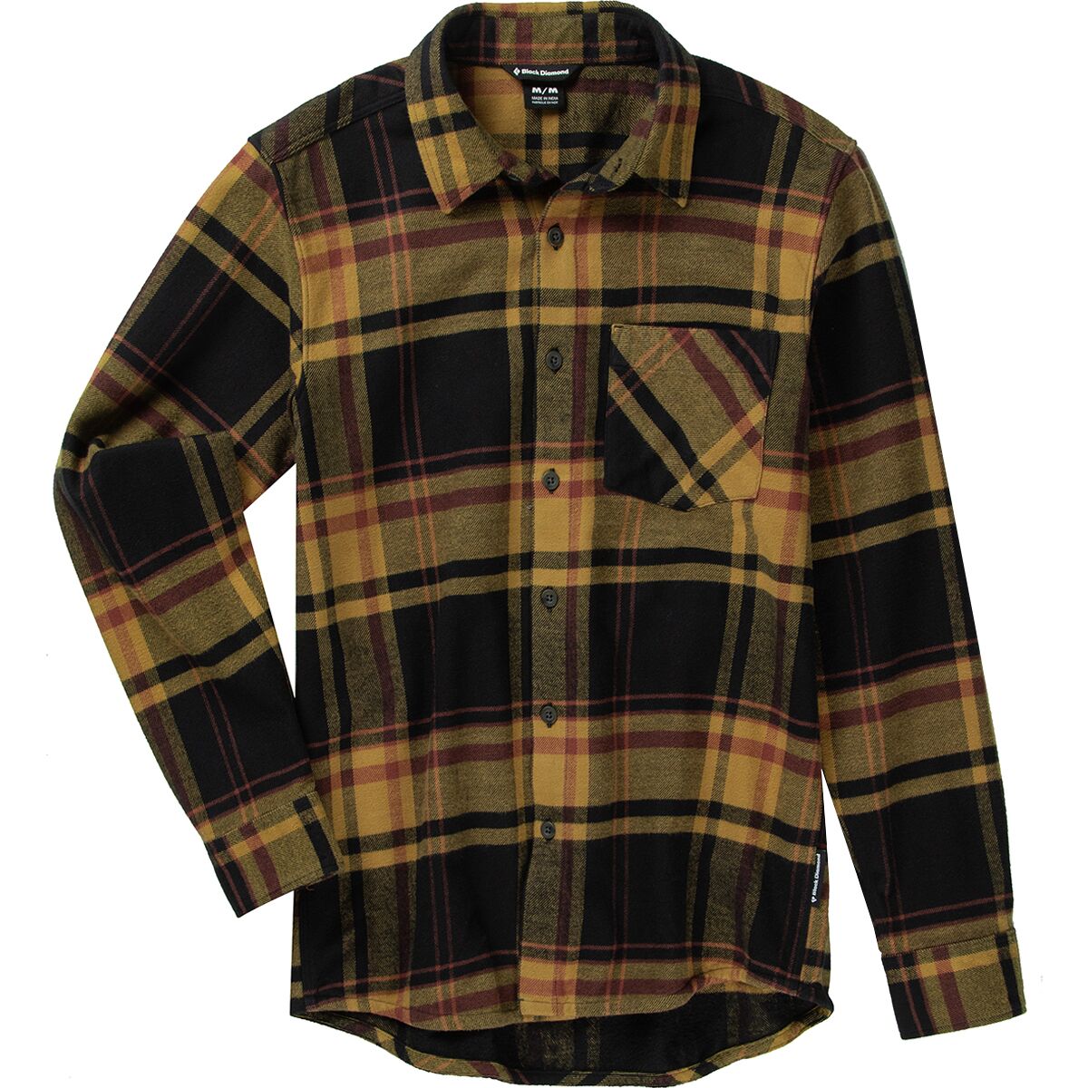 Image of Black Diamond Project Flannel - Men's Black/Flax Plaid, M