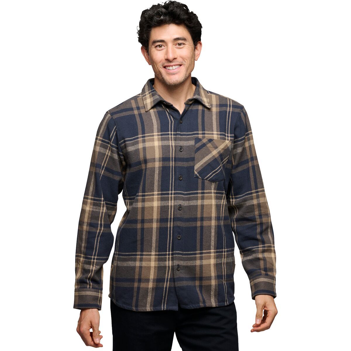 Image of Black Diamond Project Flannel - Men's Charcoal/Walnut Plaid, S