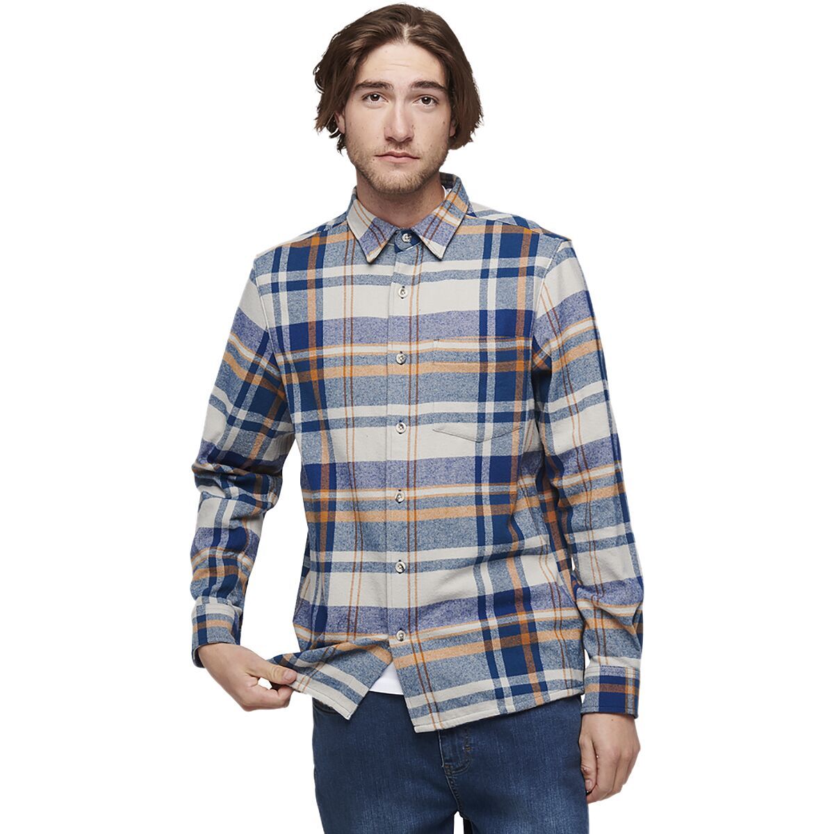 Black Diamond Project Flannel - Men's Pewter/Indigo Plaid, XL
