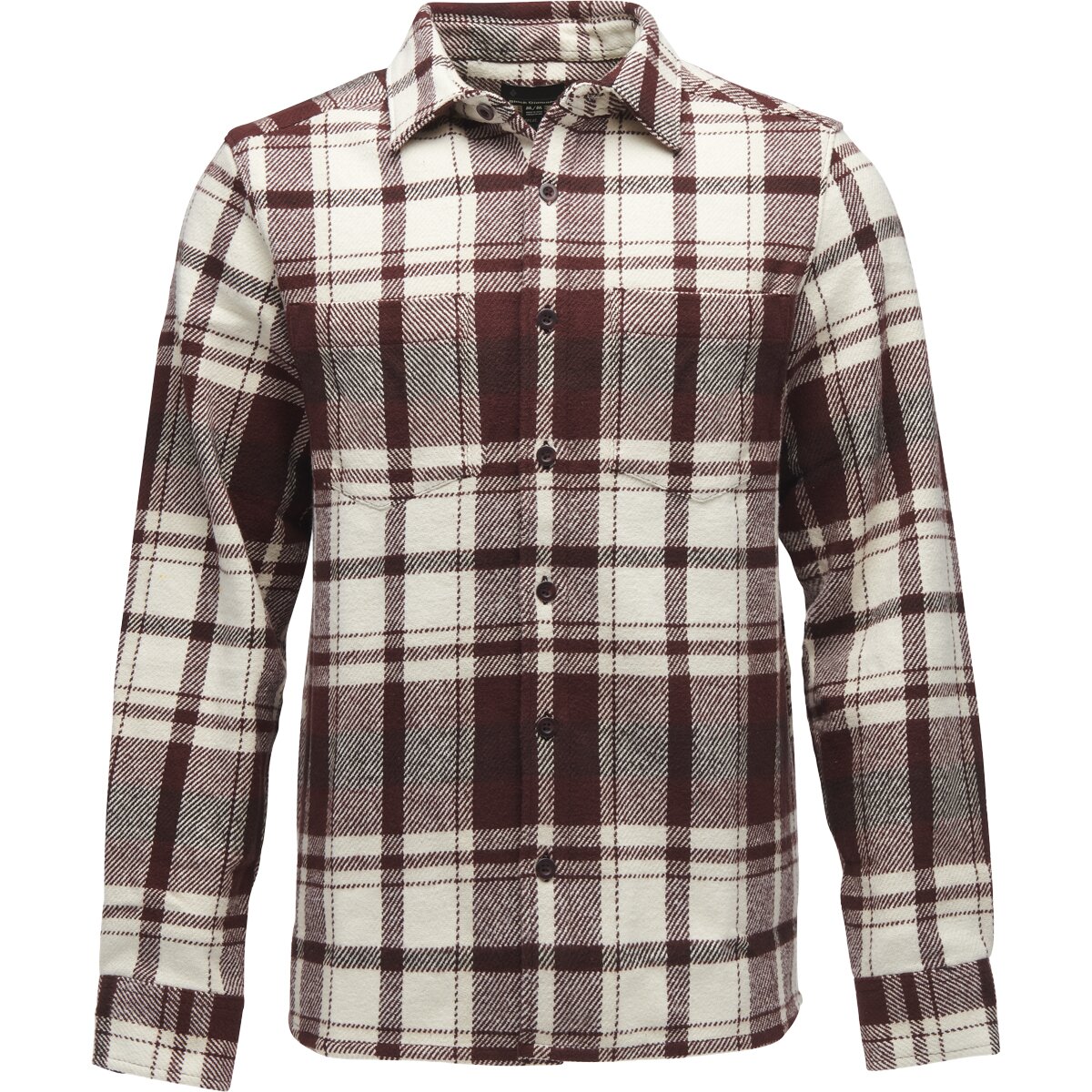 Black Diamond Project Heavy Flannel - Men's Burgundy/Off White Plaid, L