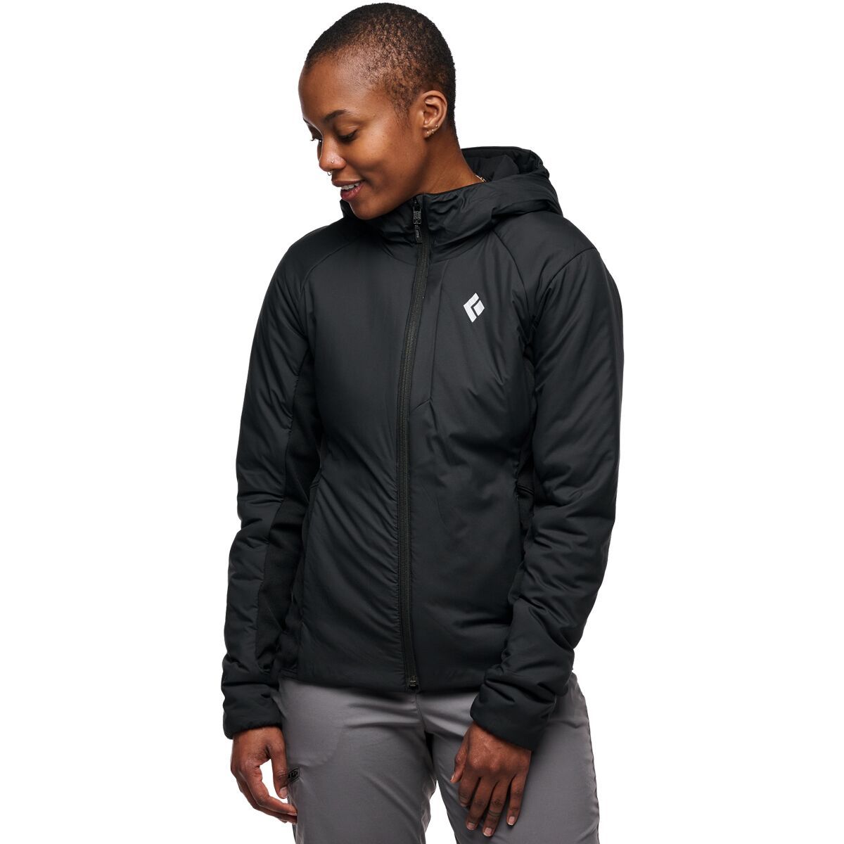 Image of Black Diamond First Light Hybrid Hooded Jacket - Women's Black, XS