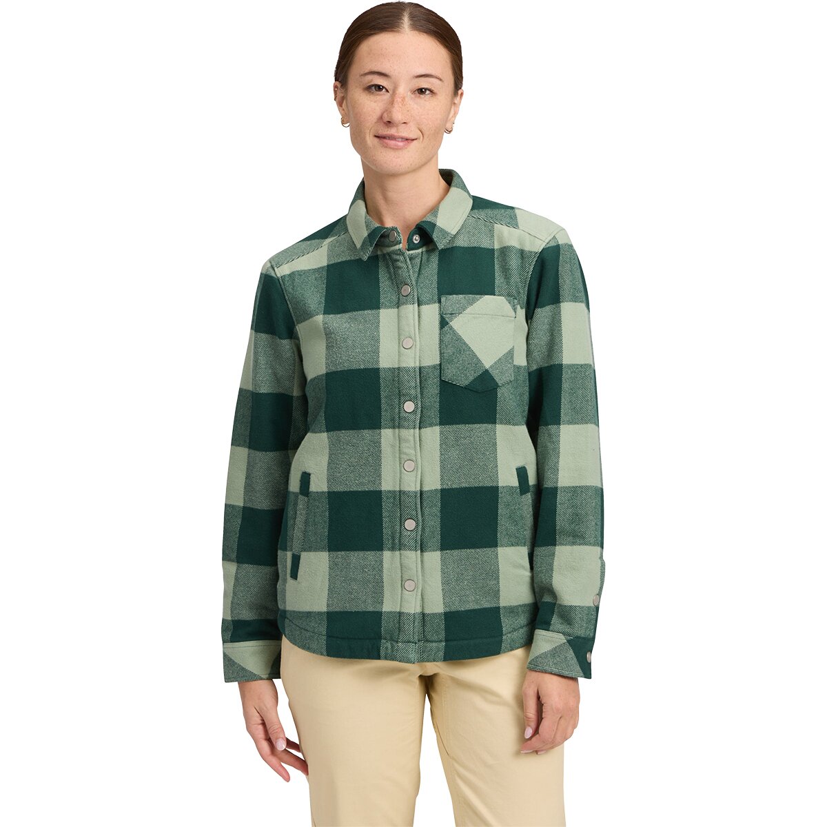 Image of Black Diamond Project Lined Flannel Shirt - Women's Deep Woods/Agave, XS