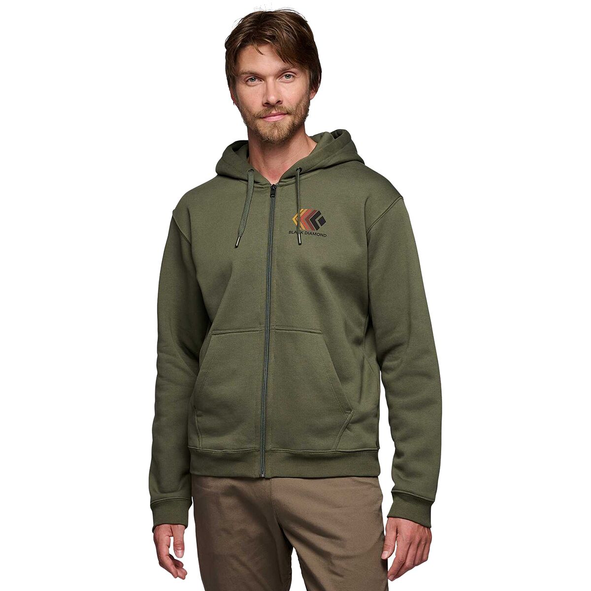 Image of Black Diamond Faded Full-Zip Hoodie - Men's Tundra, M