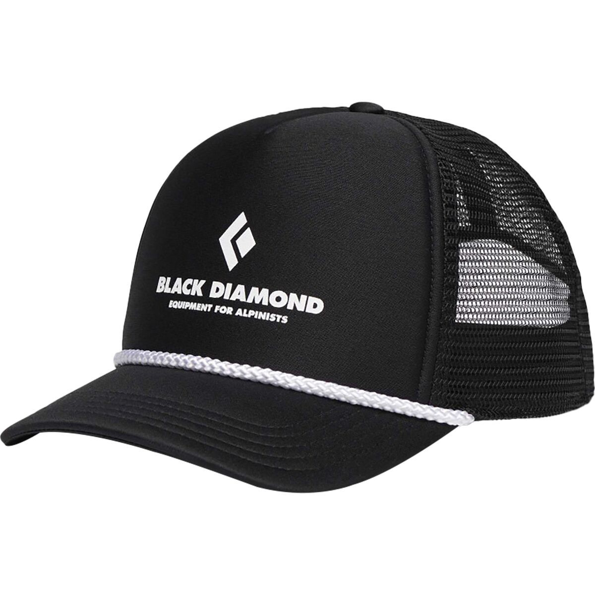 Black Diamond Flat Bill Trucker Hat Black/Black Eqpmnt for Alpnst, One Size