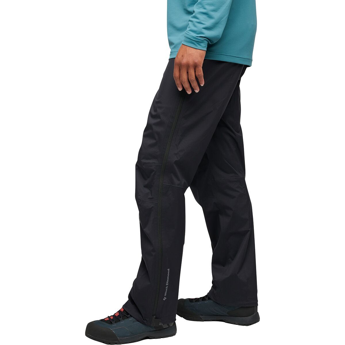 Image of Black Diamond Fineline Stretch Full-Zip Pant - Men's Black, M/Reg