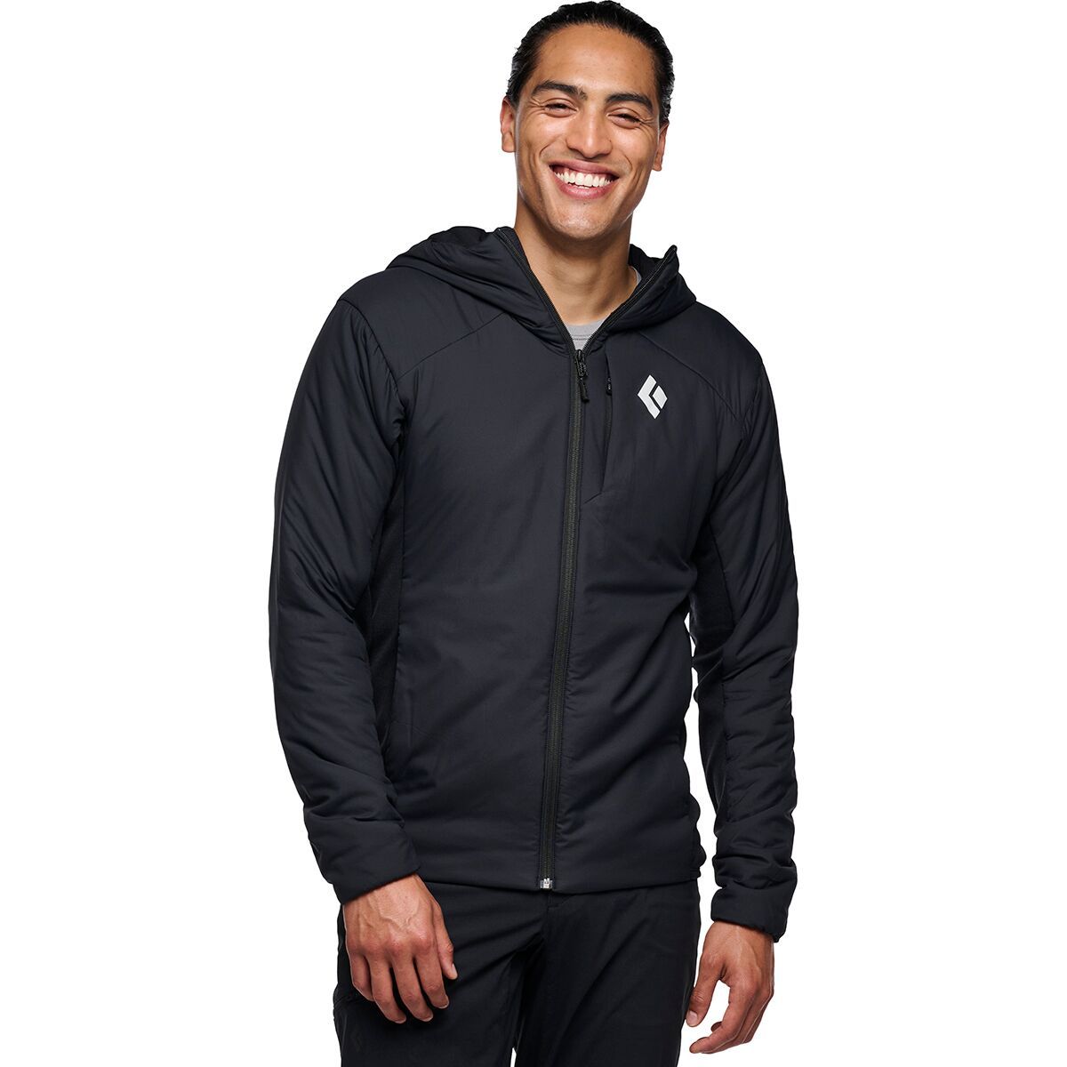Image of Black Diamond First Light Hybrid Hooded Jacket - Men's Black, S