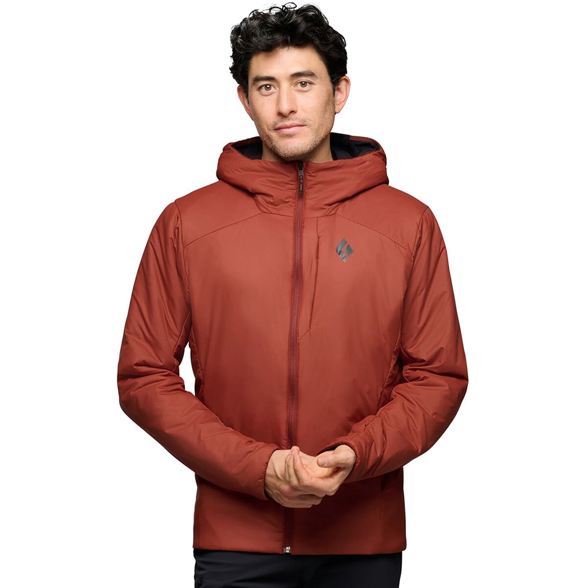 Image of Black Diamond First Light Hybrid Hooded Jacket - Men's Iron Red, S
