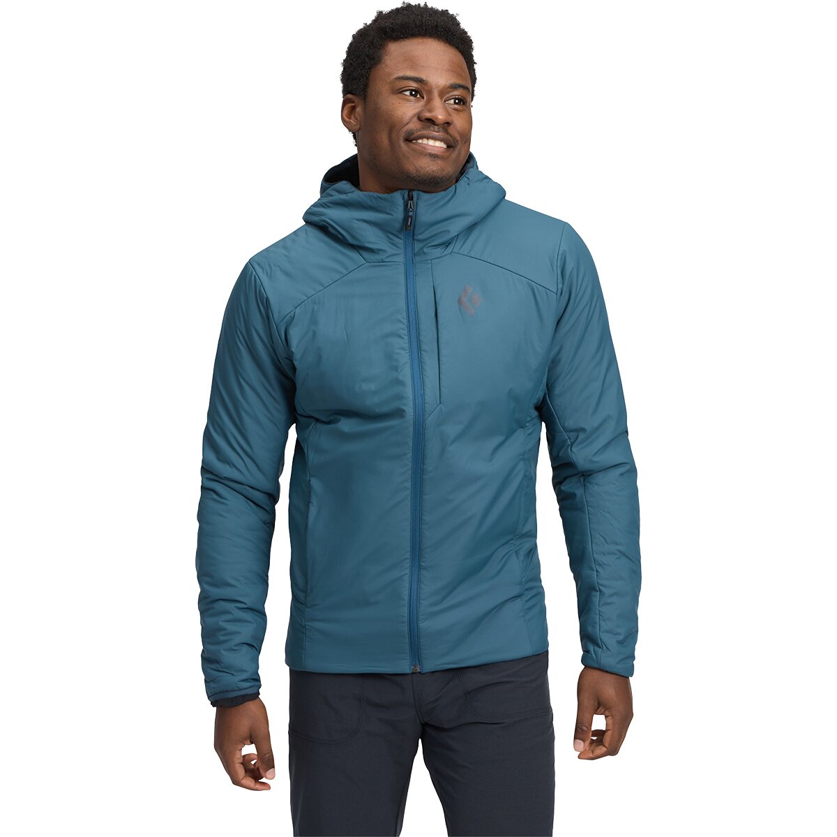 Image of Black Diamond First Light Stretch Hooded Jacket - Men's Midnight Blue, S