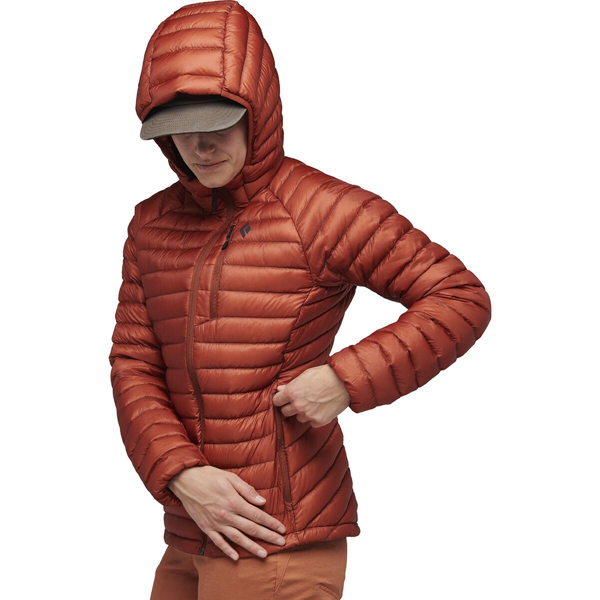 Black Diamond Approach Down Hooded Jacket - Women's in Burnt Sienna