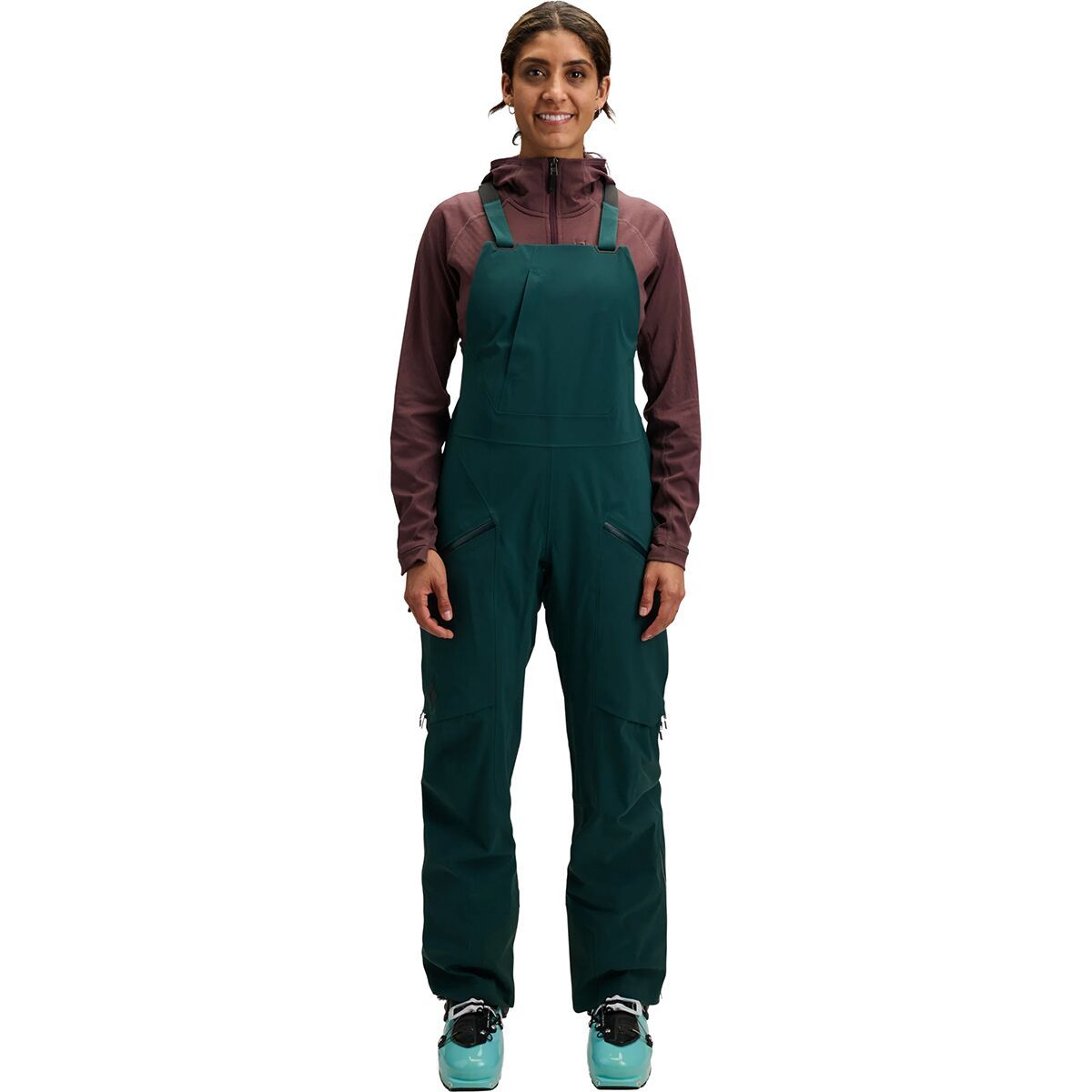 Black Diamond Factor Bib Pants - Women's  in Deep Woods