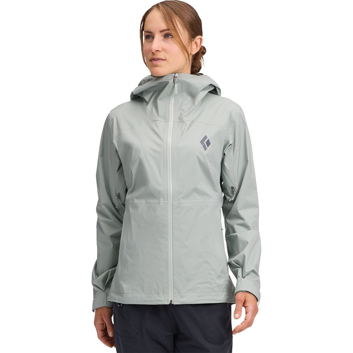 Image of Black Diamond Fineline Stretch Rain Shell - Women's Agave, L