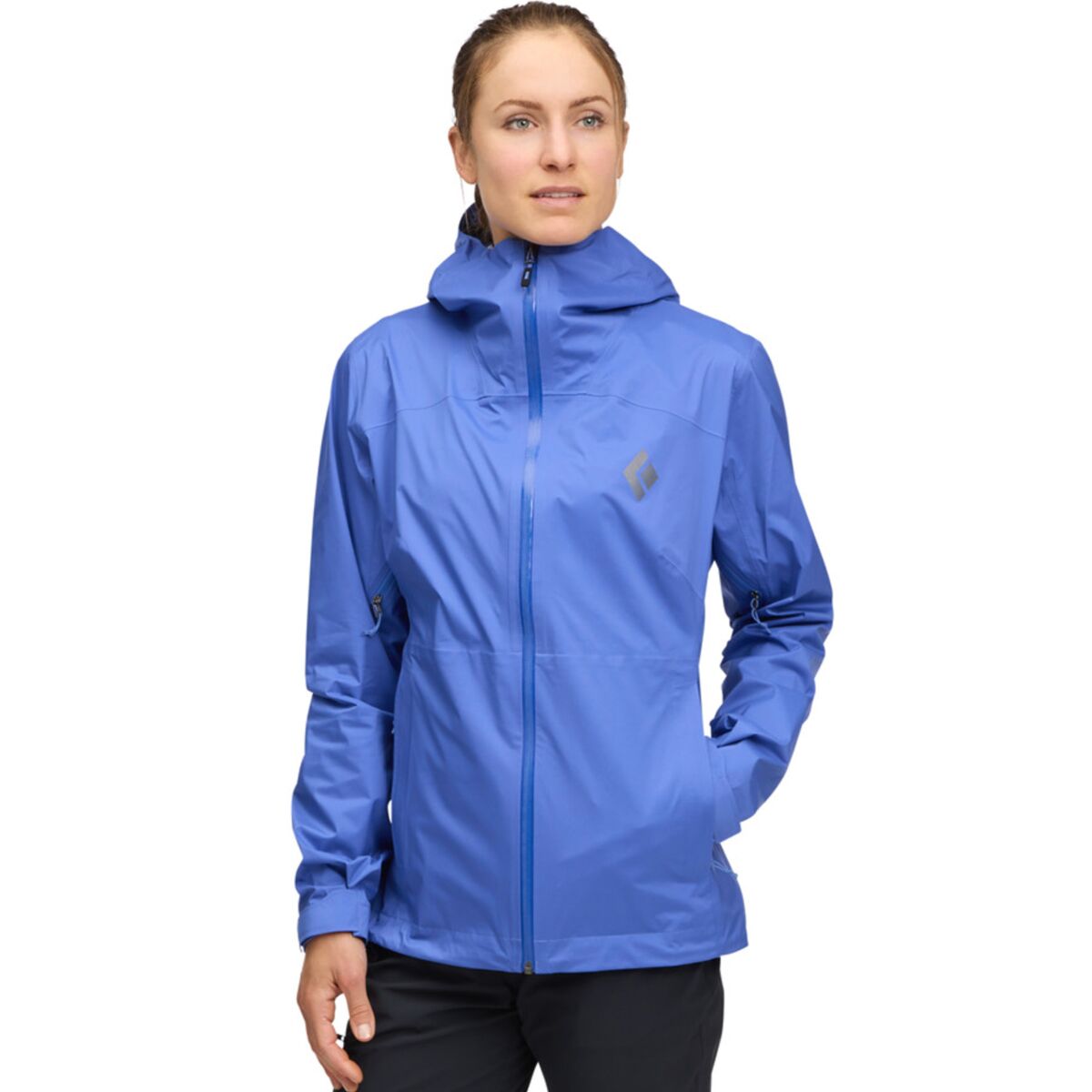 Image of Black Diamond Fineline Stretch Rain Shell - Women's Clean Blue, XL