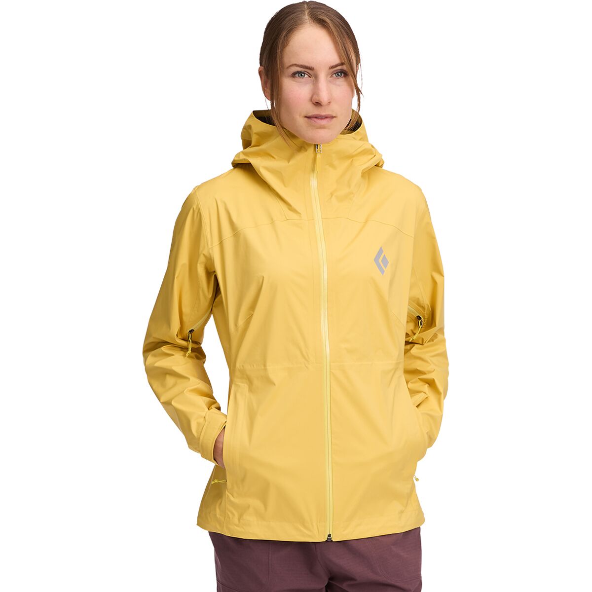 Image of Black Diamond Fineline Stretch Rain Shell - Women's Soft Ochre, XS