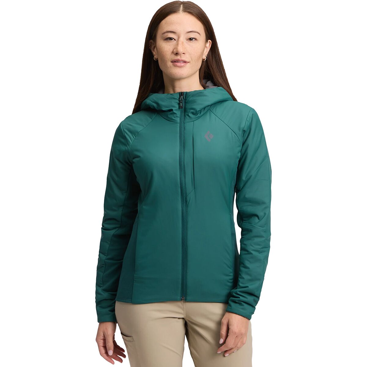 Image of Black Diamond First Light Hybrid Hooded Jacket - Women's Deep Woods, XL