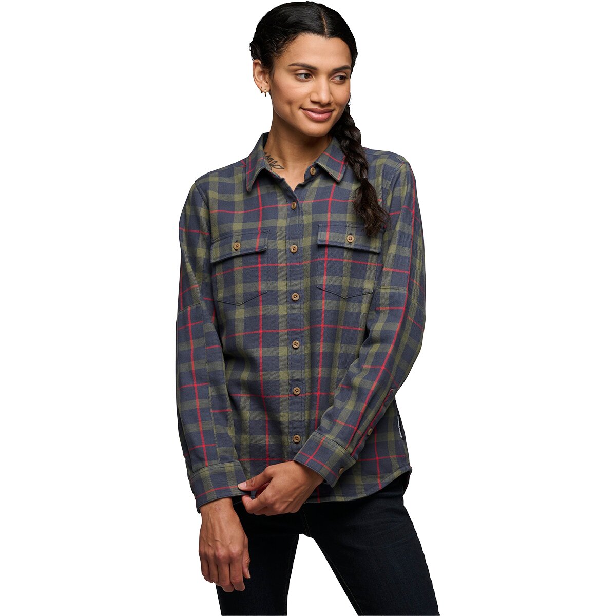 Image of Black Diamond Project Twill Long-Sleeve Shirt - Women's Charcoal/Tundra, XS