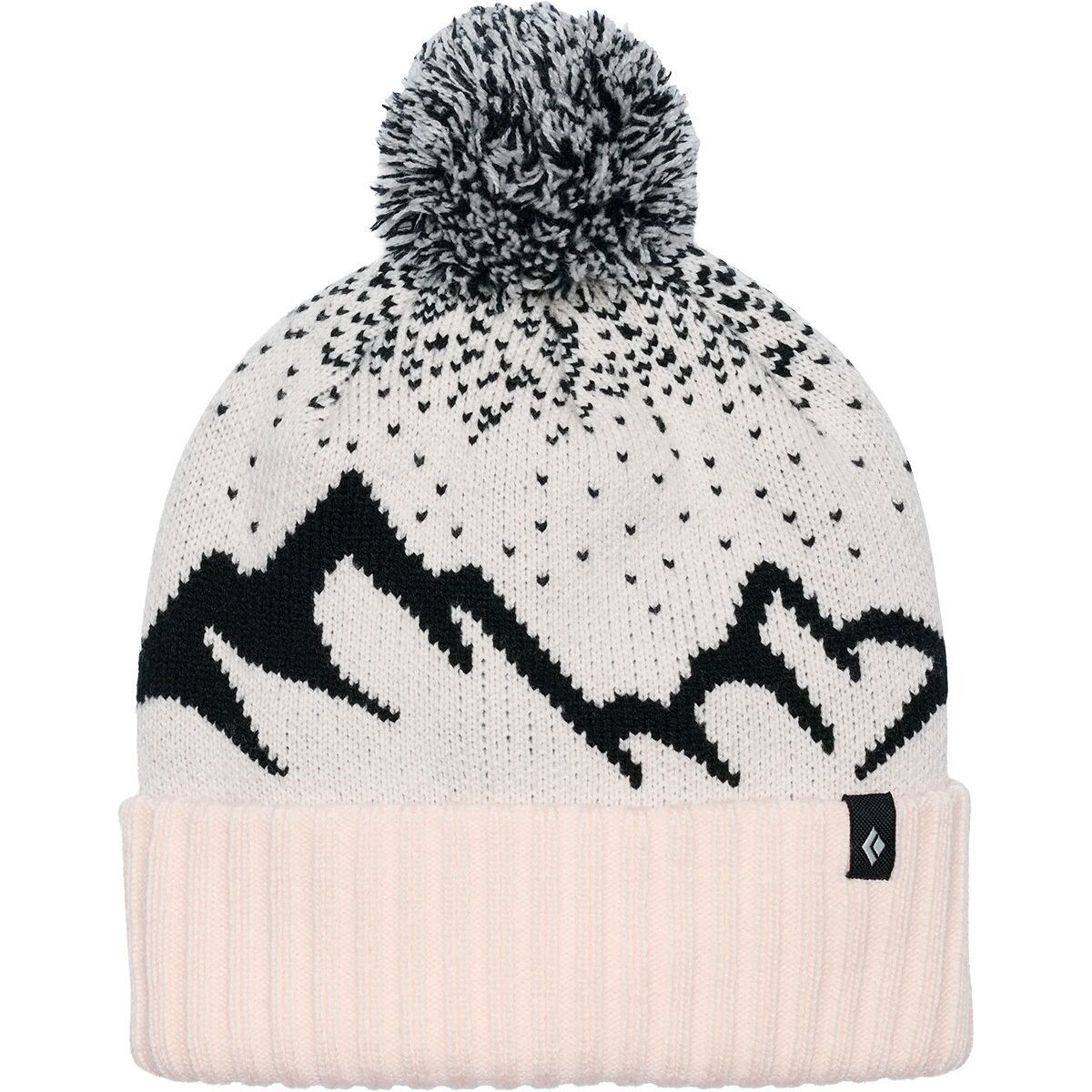 Image of Black Diamond Tom Pom Beanie Off White/Black, One Size