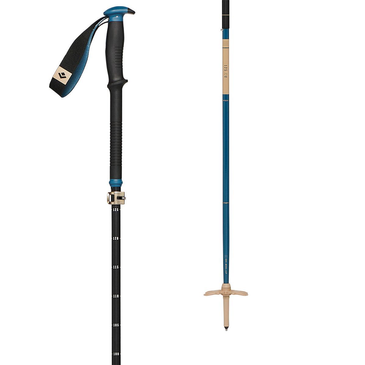 Black Diamond Traverse Compactor Ski Poles Creek Blue, 125cm