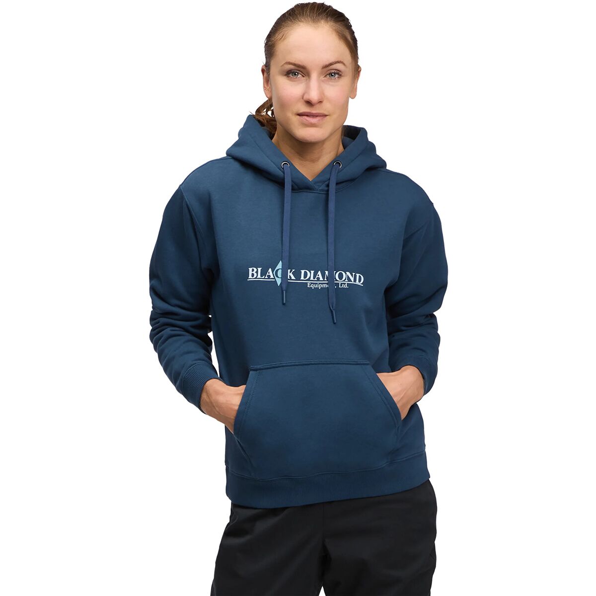 Image of Black Diamond Heritage Wordmark Pullover Hoodie - Women's Indigo, XS