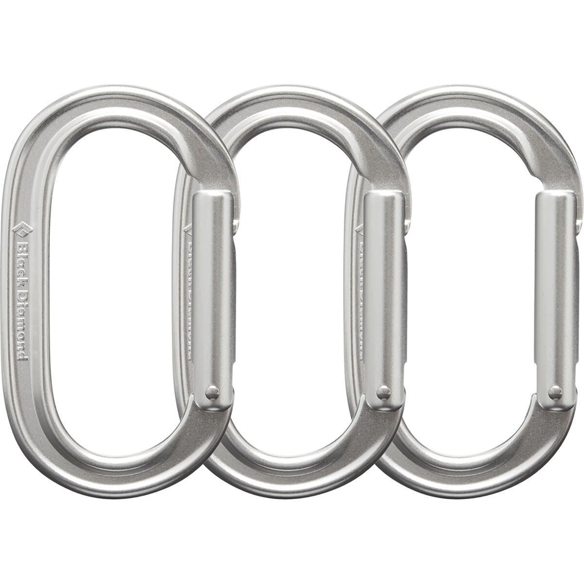 Image of Black Diamond Oval Keylock Carabiner - 3-Pack Polished, One Size