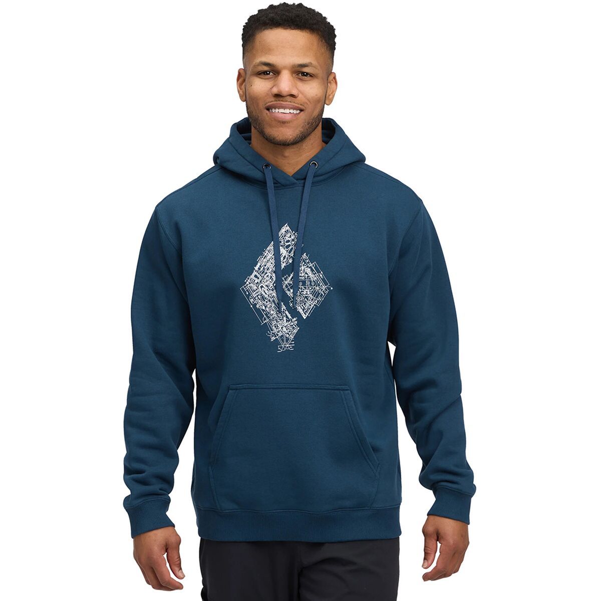 Image of Black Diamond Engineered Diamond Pullover Hoodie - Men's Indigo, L