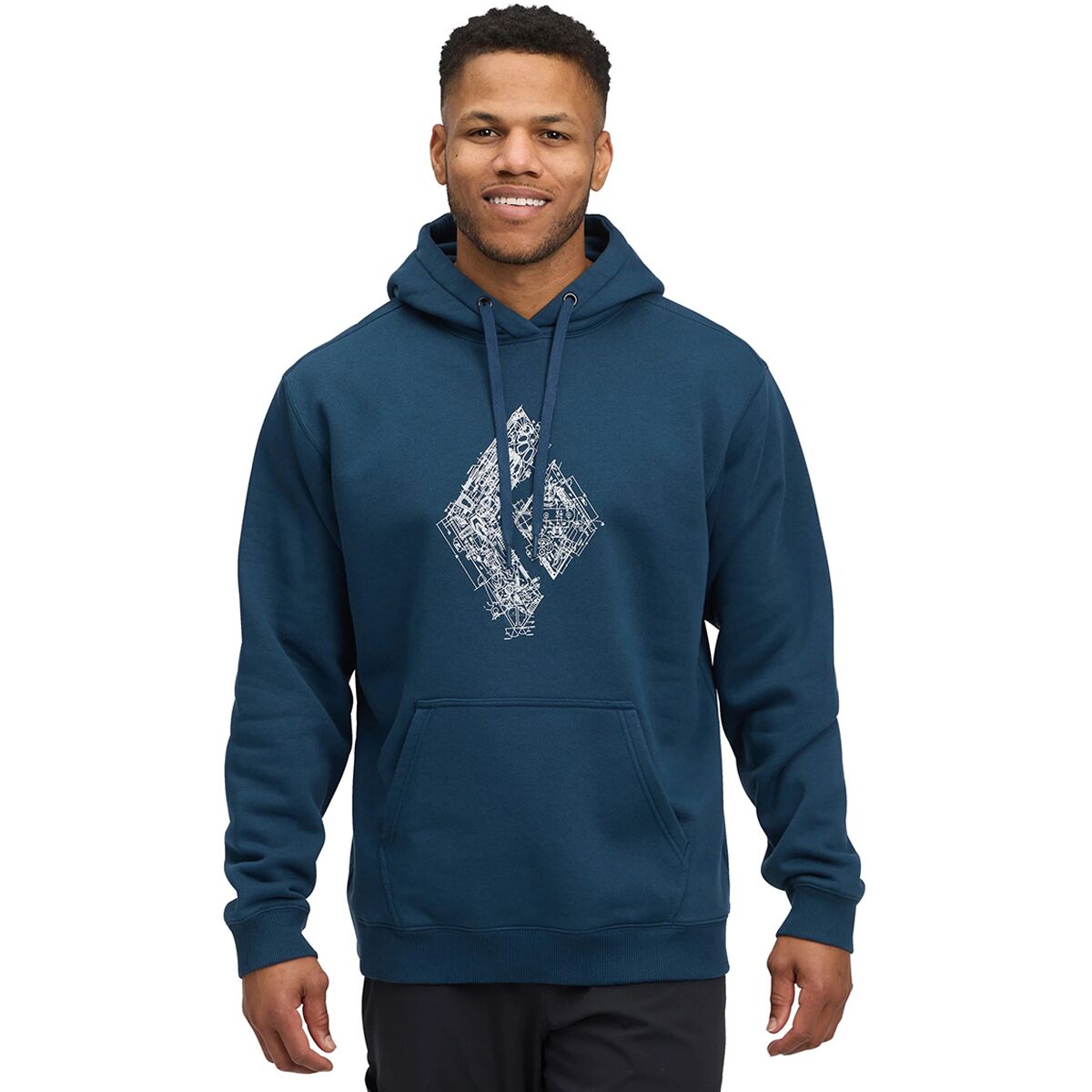 Image of Black Diamond Engineered Diamond Pullover Hoodie - Men's Indigo, XL