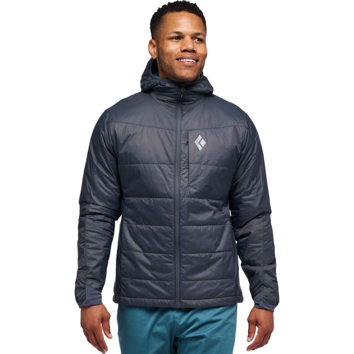 Image of Black Diamond Solution Hooded Jacket - Men's Charcoal, L