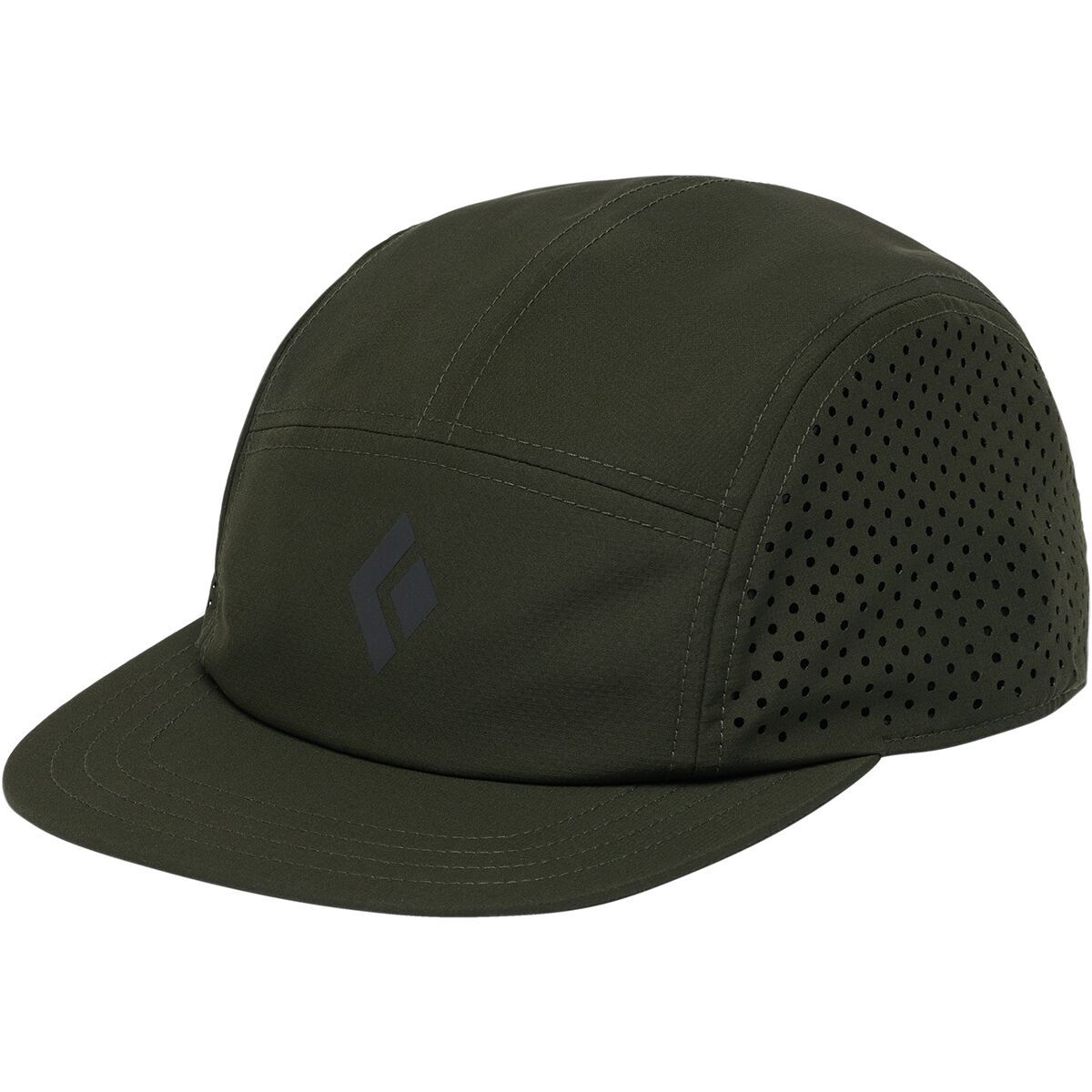 Image of Black Diamond 5-Panel Synthetic Cap Dark Moss/Anthracite Icon Logo, One Size