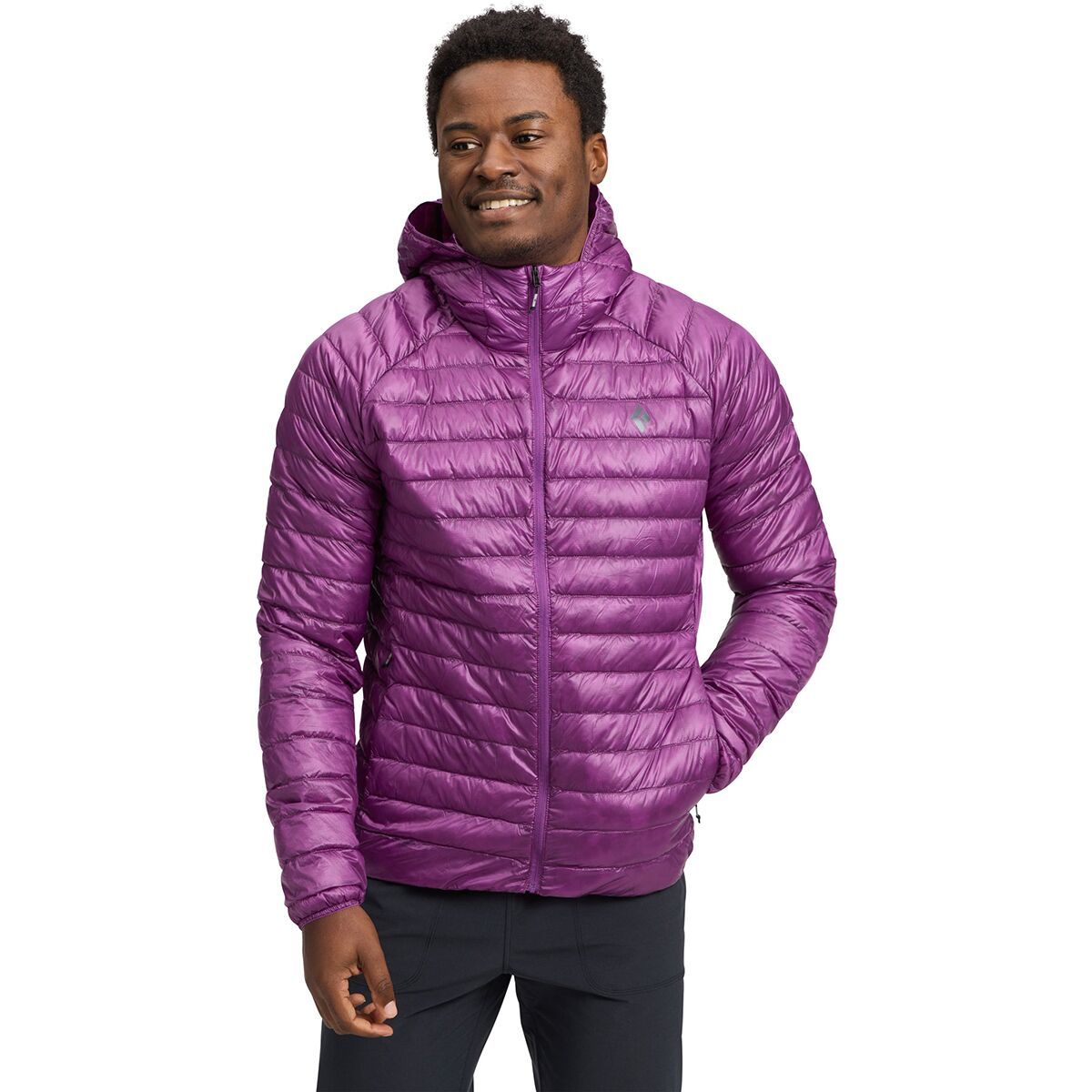 Image of Black Diamond Deploy Down 0.5 Full-Zip Hooded Jacket - Men's Piton Purple, M