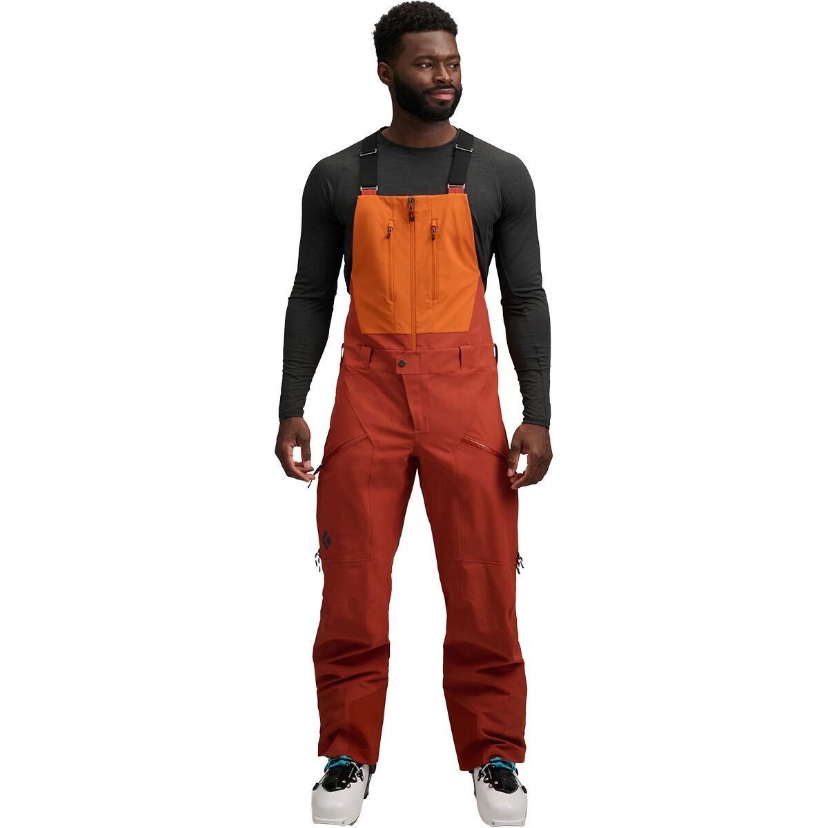 Image of Black Diamond Recon Stretch Bib Pant - Men's Saffron/Burnt Sienna, S