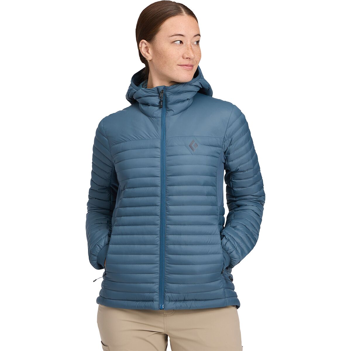 Image of Black Diamond Access Down 1.0 Hoodie - Women's Midnight Blue, M