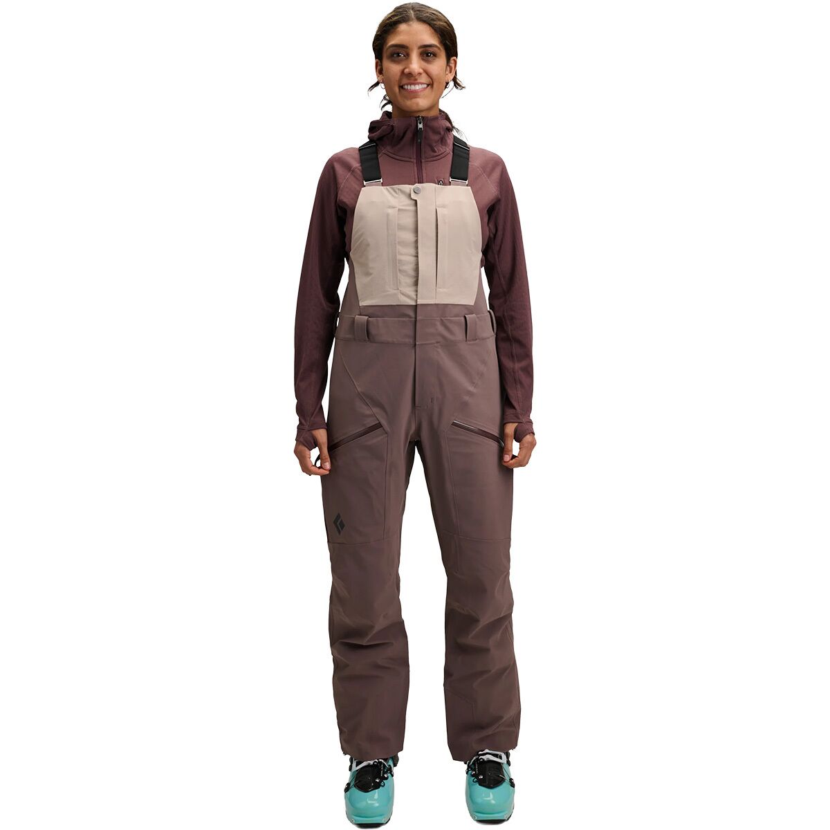 Image of Black Diamond Recon Stretch Bibs - Women's Pale Mauve/Dark Mauve, L