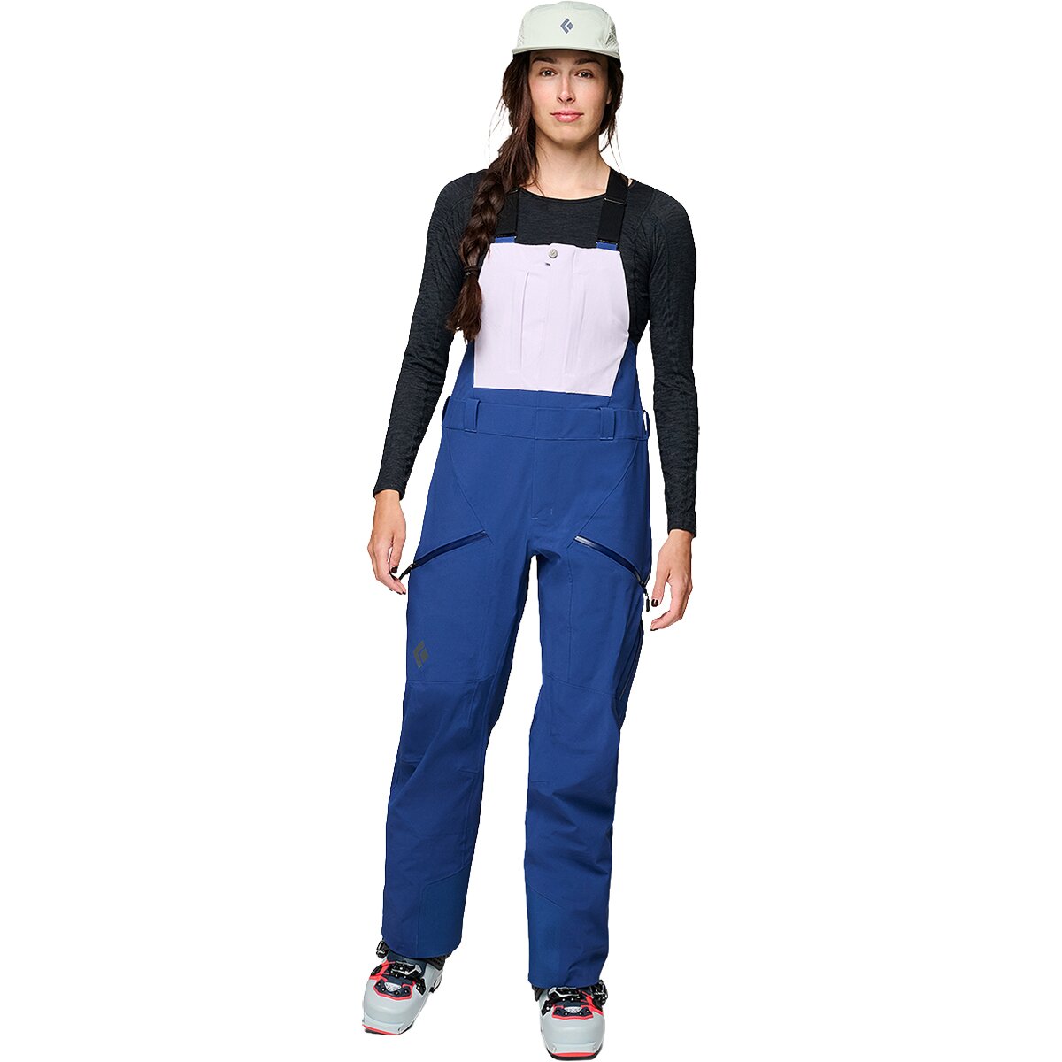 Image of Black Diamond Recon Stretch Bibs - Women's Soft Lilac/Twilight Blue, L