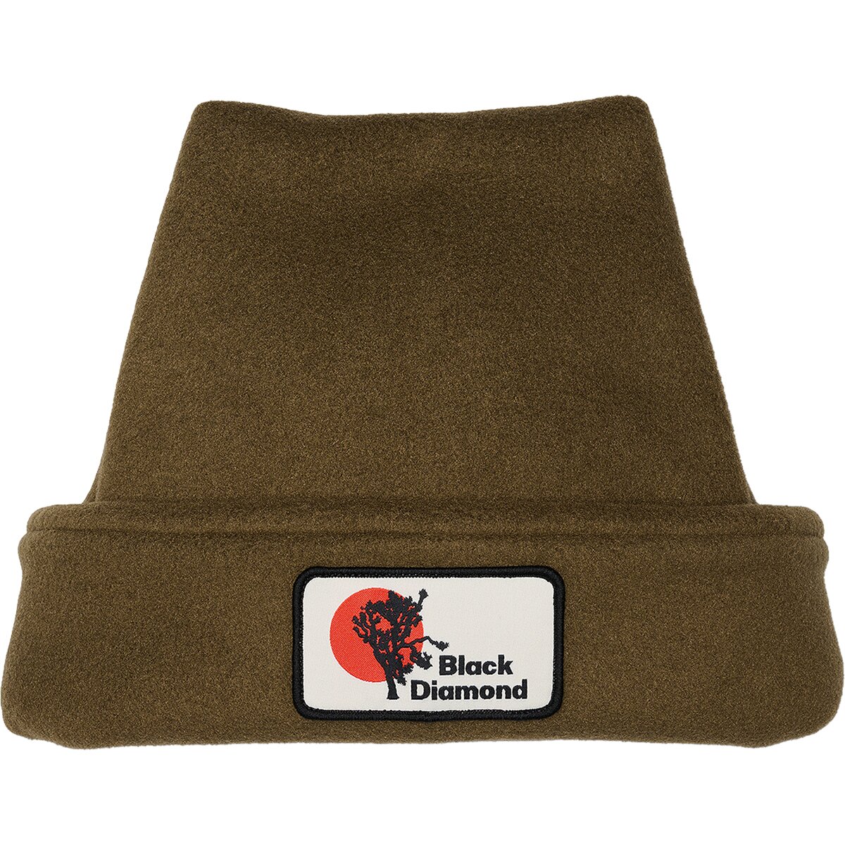 Image of Black Diamond Pointed Fleece Beanie Dark Moss, One Size